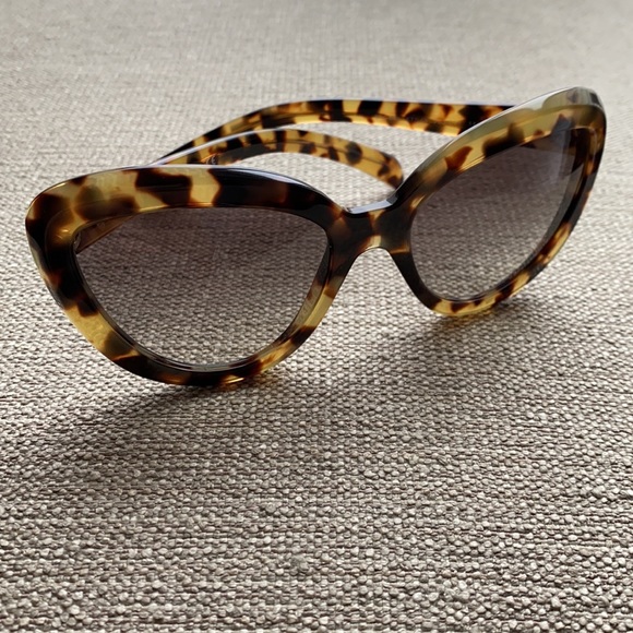 Prada Accessories - Prada Cat Eye Tortoise Sunglasses